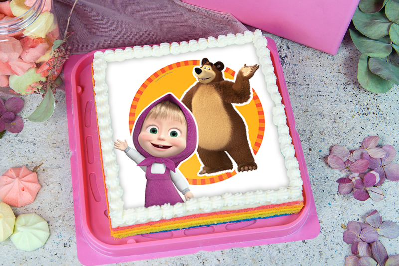 Торт «Выше радуги» Маша и Медведь 0,85 кг 